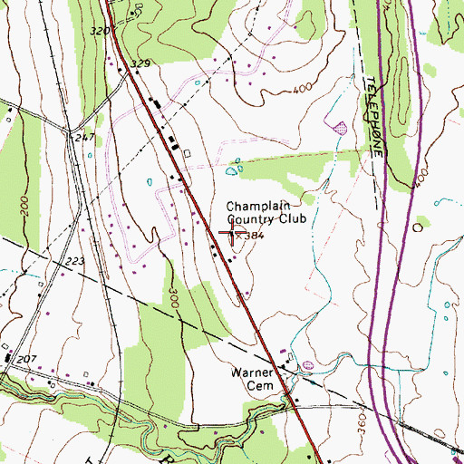 Topographic Map of Franklin County Rod and Gun Club (historical), VT