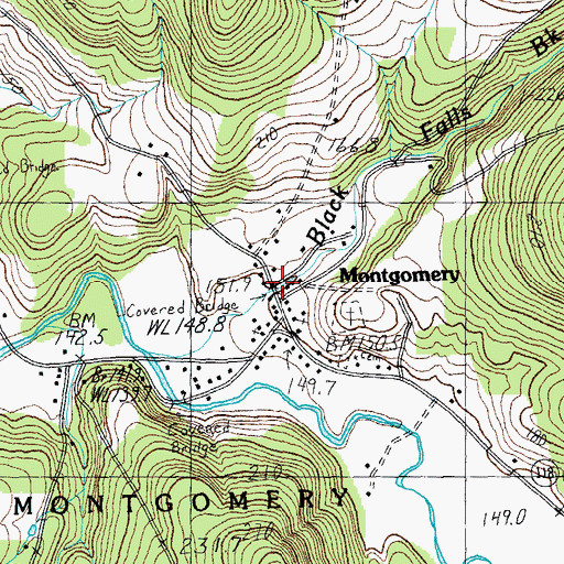 Topographic Map of Fuller Covered Bridge, VT