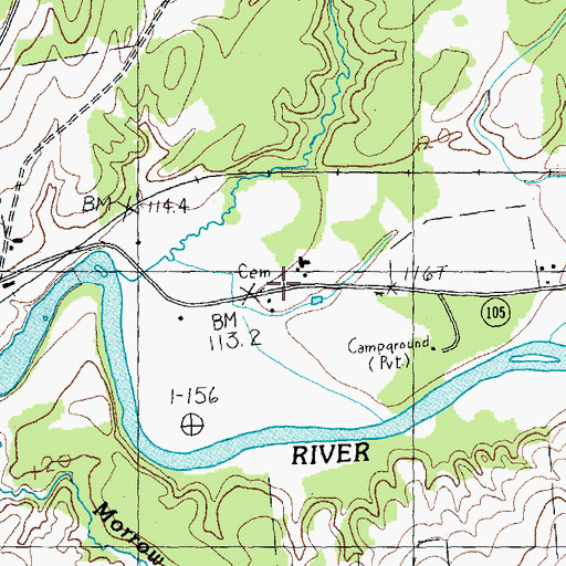 Topographic Map of Gallop Cemetery, VT