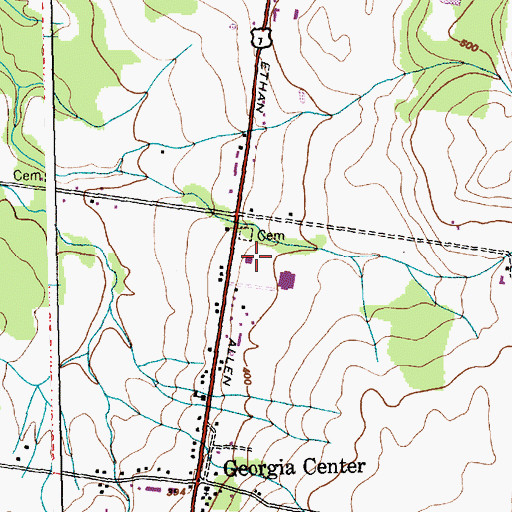 Topographic Map of Georgia Elementary School, VT