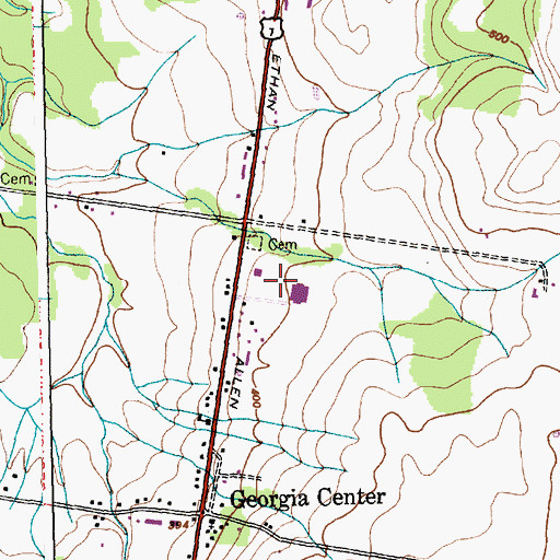 Topographic Map of Georgia Middle School, VT