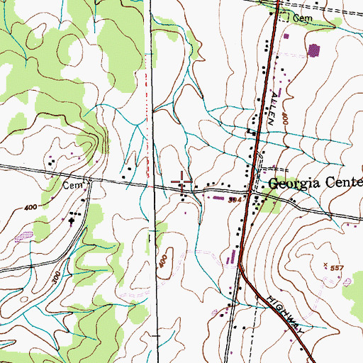 Topographic Map of Goodrich Cemetery, VT