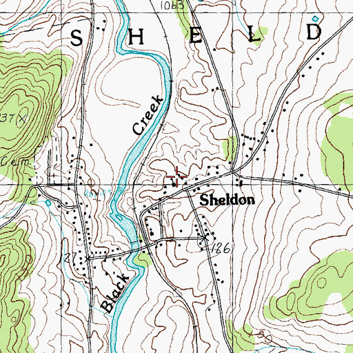 Topographic Map of Grace Cemetery, VT