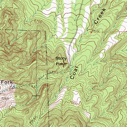 Topographic Map of Stony Point, CO