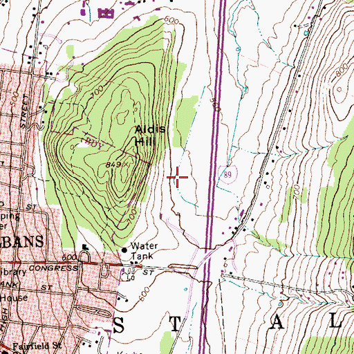 Topographic Map of Hard'ack Recreation Area, VT