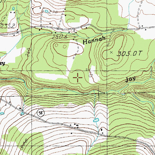 Topographic Map of Hazens Notch Ski Touring Center, VT