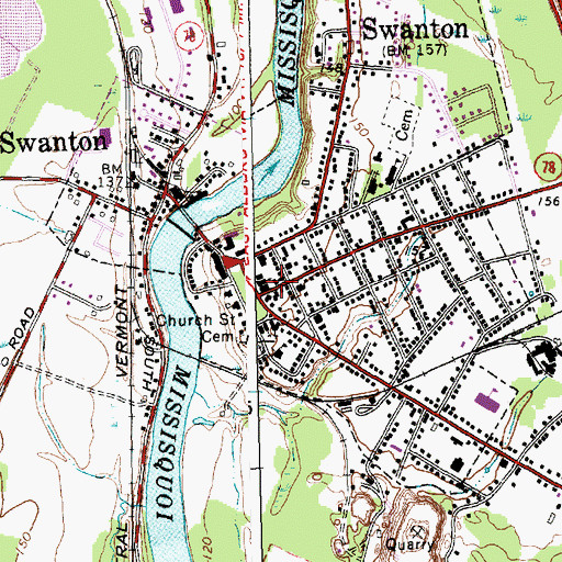 Topographic Map of Holy Trinity Episcopal Church, VT