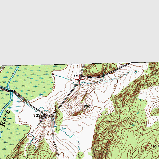Topographic Map of J G Saxes Monument, VT