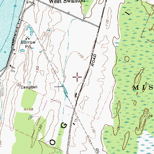 Topographic Map of Lakewood Campground, VT