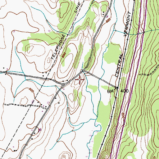 Topographic Map of Loomis Cemetery, VT