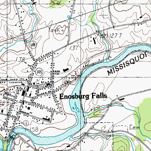 Topographic Map of Main Street Cemetery, VT