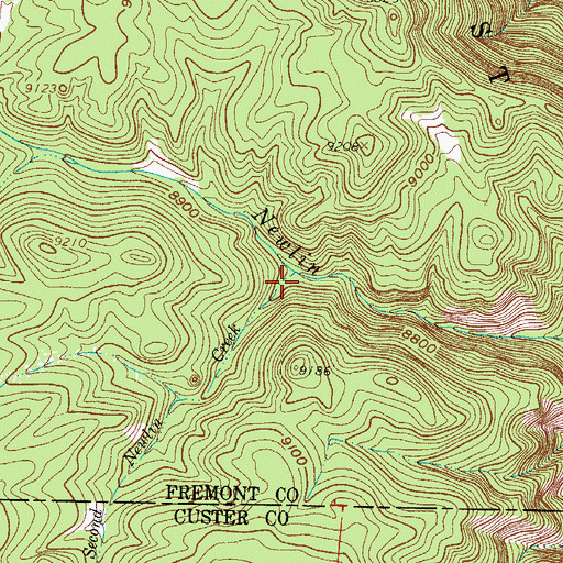 Topographic Map of Second Newlin Creek, CO