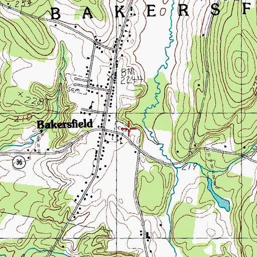 Topographic Map of Maple Grove Cemetery, VT