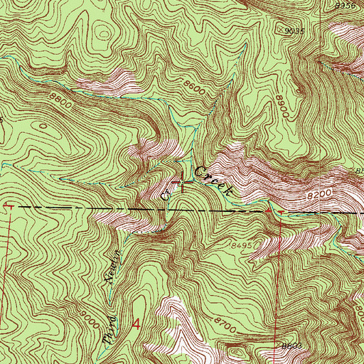 Topographic Map of Third Newlin Creek, CO