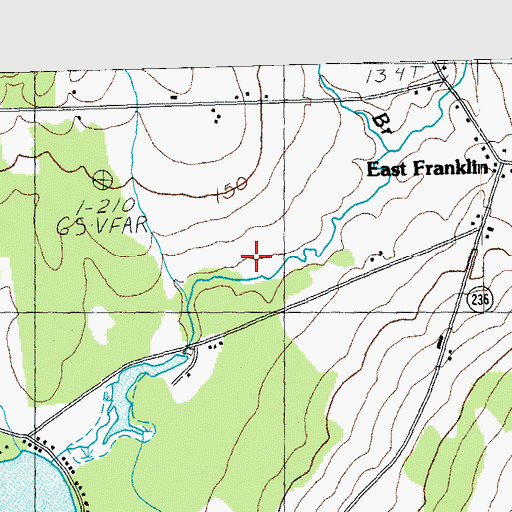 Topographic Map of Mill Pond Campground, VT