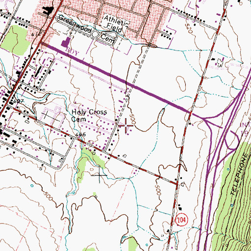 Topographic Map of Milton Baptist Fellowship Church, VT