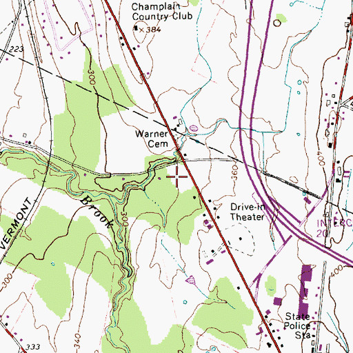 Topographic Map of Montefiore Cemetery, VT