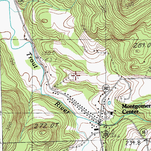 Topographic Map of Montgomery Center Cemetery, VT