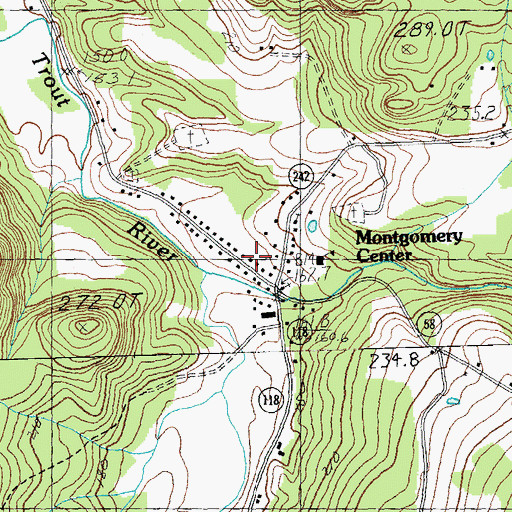 Topographic Map of Montgomery Center Post Office, VT