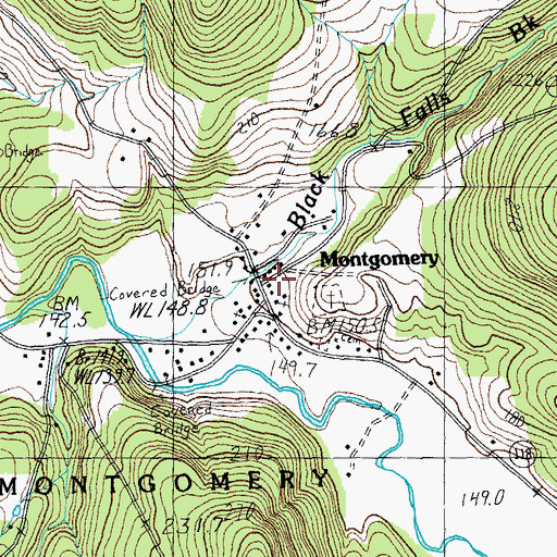 Topographic Map of Montgomery Post Office, VT