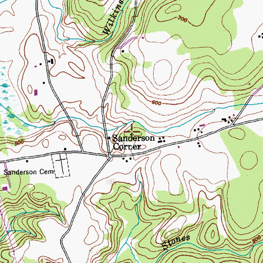 Topographic Map of Mudgett Cemetery, VT