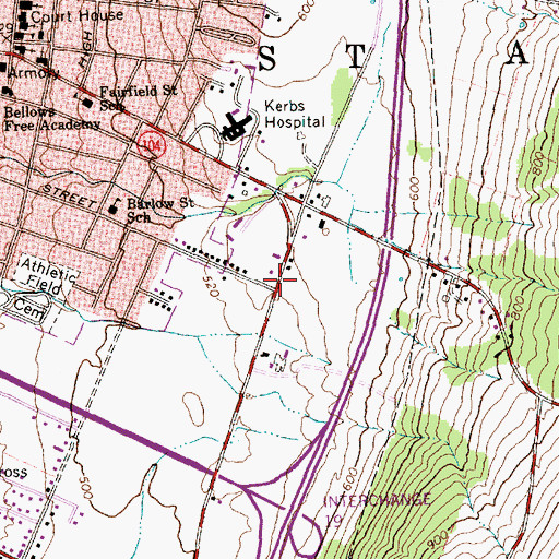 Topographic Map of Nazarene Church, VT