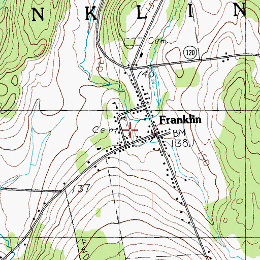 Topographic Map of New Protestant Cemetery, VT