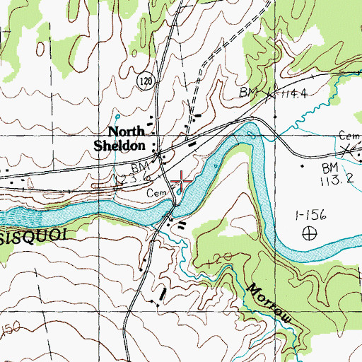 Topographic Map of North Sheldon - Fish Cemetery, VT
