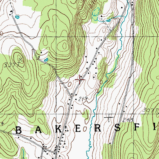 Topographic Map of North School (historical), VT