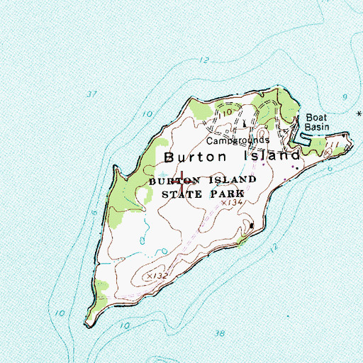 Topographic Map of North Shore Trail, VT