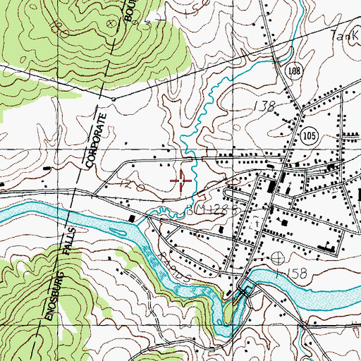 Topographic Map of Old Catholic Cemetery, VT