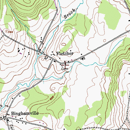 Topographic Map of Pioneer Cemetery, VT