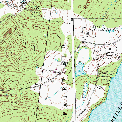 Topographic Map of Pond Cemetery, VT