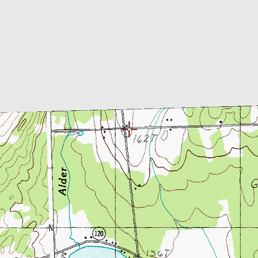 Topographic Map of Prouty Cemetery, VT