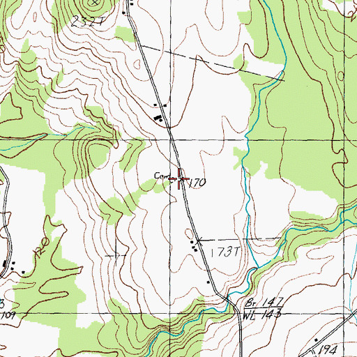 Topographic Map of Pumpkin Village Cemetery, VT