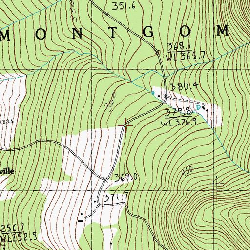 Topographic Map of Roegan Road Cemetery, VT