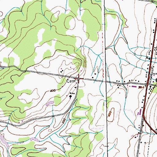 Topographic Map of Sabin Cemetery, VT