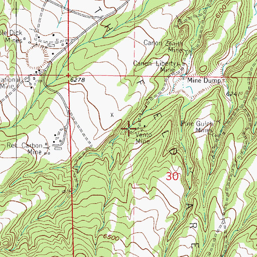 Topographic Map of Venta Mine, CO