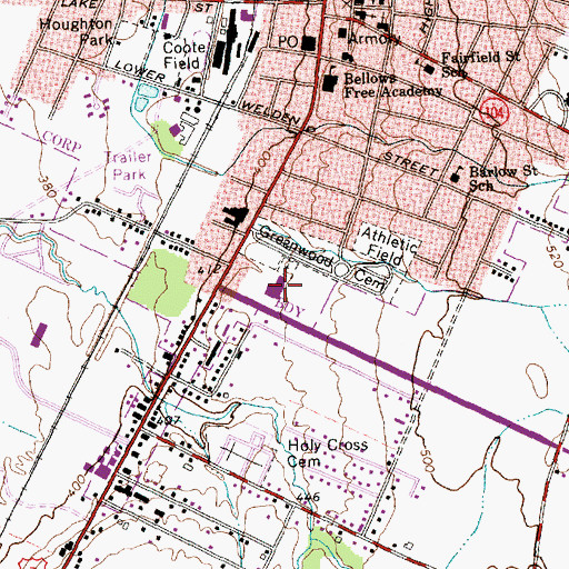 Topographic Map of Saint Albans Town Educational Center, VT