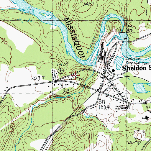 Topographic Map of Saint Anthonys Cemetery, VT