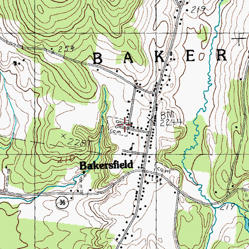 Topographic Map of Saint Georges Cemetery, VT