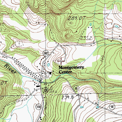 Topographic Map of Saint Isidore Cemetery, VT