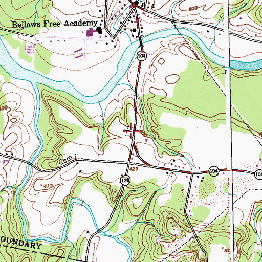 Topographic Map of Saint Lukes Catholic Church, VT