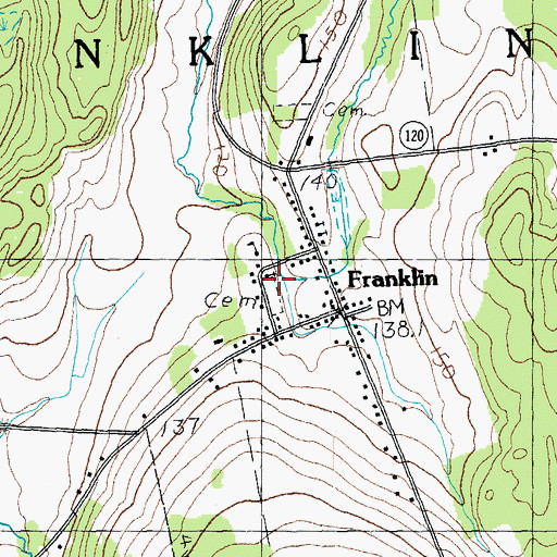 Topographic Map of Saint Marys Cemetery, VT