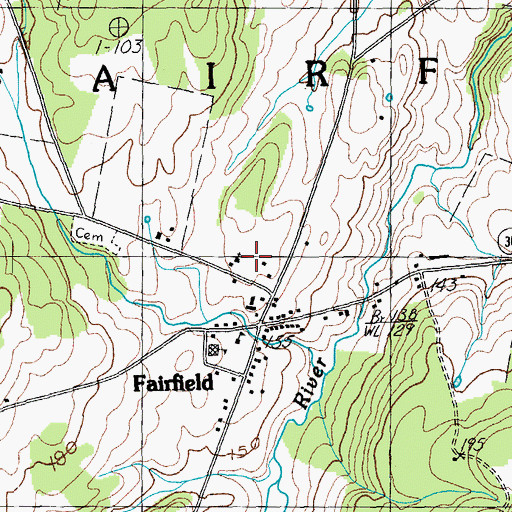 Topographic Map of Saint Patricks Church, VT