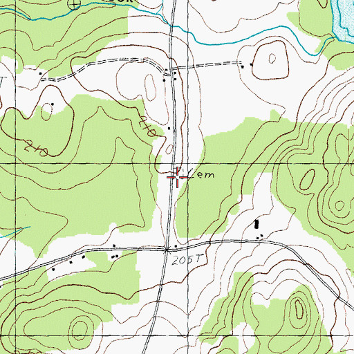 Topographic Map of South Franklin Cemetery, VT