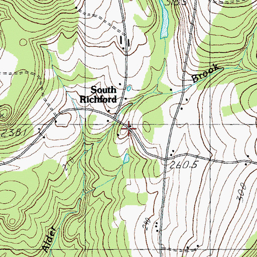 Topographic Map of South Richford Cemetery, VT