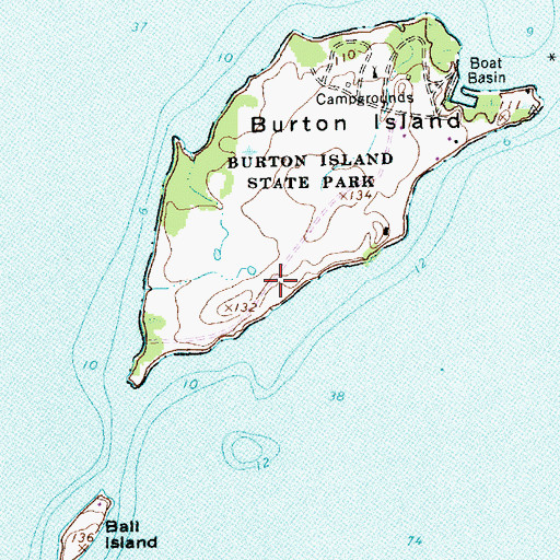 Topographic Map of Southern Tip Trail, VT