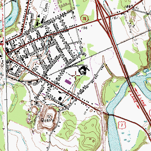 Topographic Map of Swanton Elementary School, VT