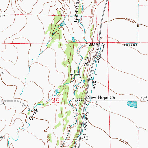 Topographic Map of Fourmile Creek, CO